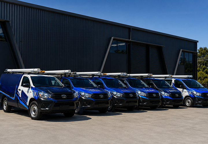 Fleet of North Ryde Blocked Drains plumbing vans